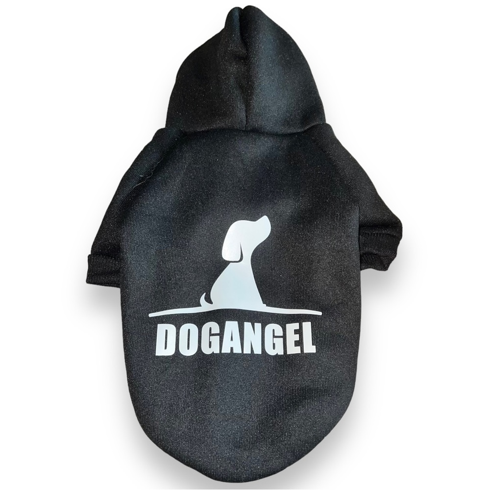 NEW Black Dog Angel Hoodie Small Dog Costume Hooded Sweater Pet Size Medium